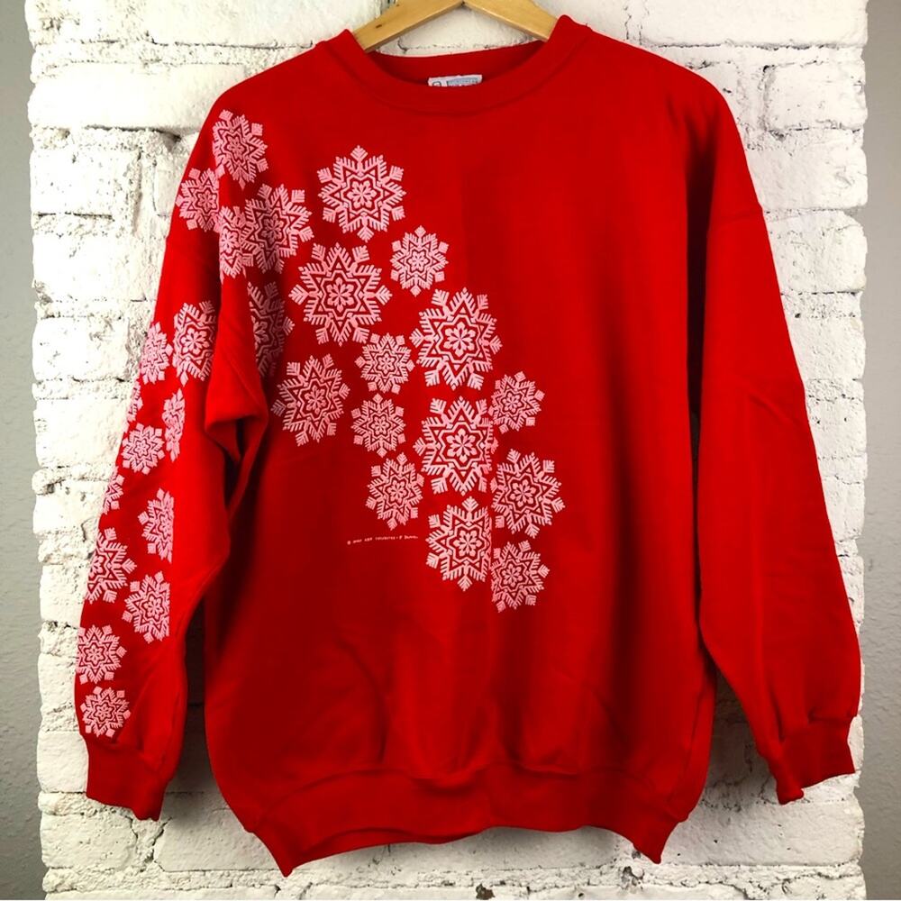 Vintage 90ās AU Sportswear Puffy Snowflake Distressed Sweatshirt